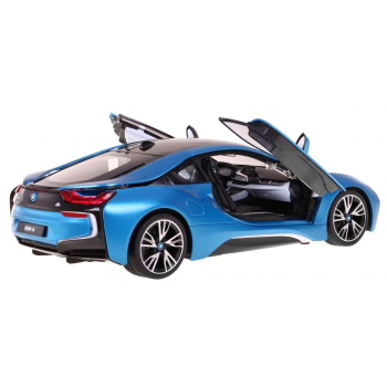 BMW i8 niebieskie RASTAR model 1:14 Zdalnie sterowane auto + pilot 2,4 GHz